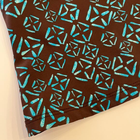 Athleta Halter Tankini Swim Skirt Two-Piece Set M/L Brown Teal Full Coverage - Picture 5 of 14